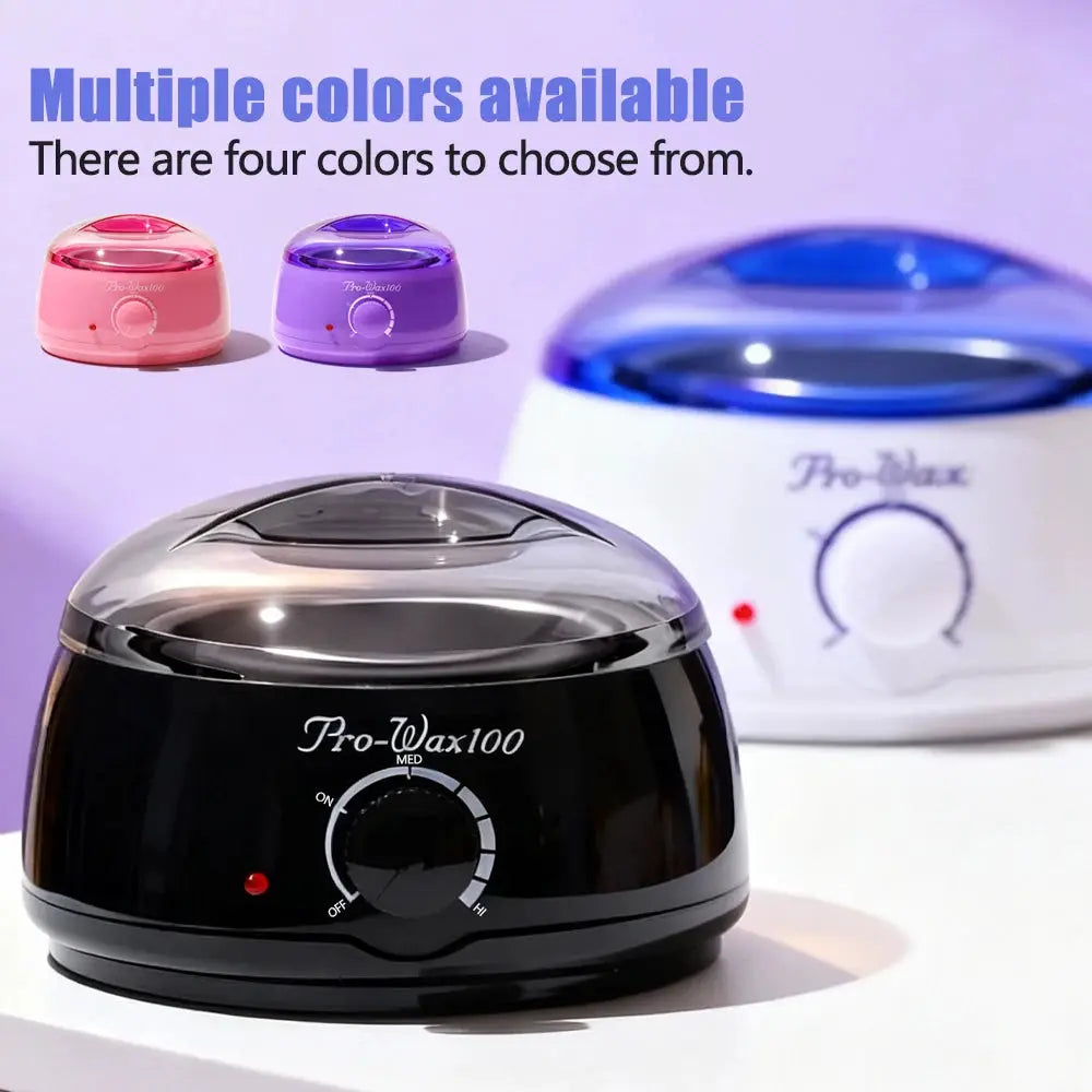 Pro-Wax100 electric wax warmer, black; adjustable temperature, four-color set.