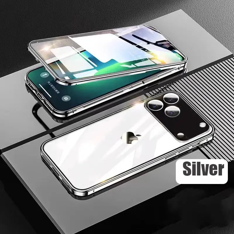 NovaShield Pro Magnetic Glass Case for iPhone 17 Pro Max, 17 Pro, Air, and 17 Pro 360 Degree Full Protection