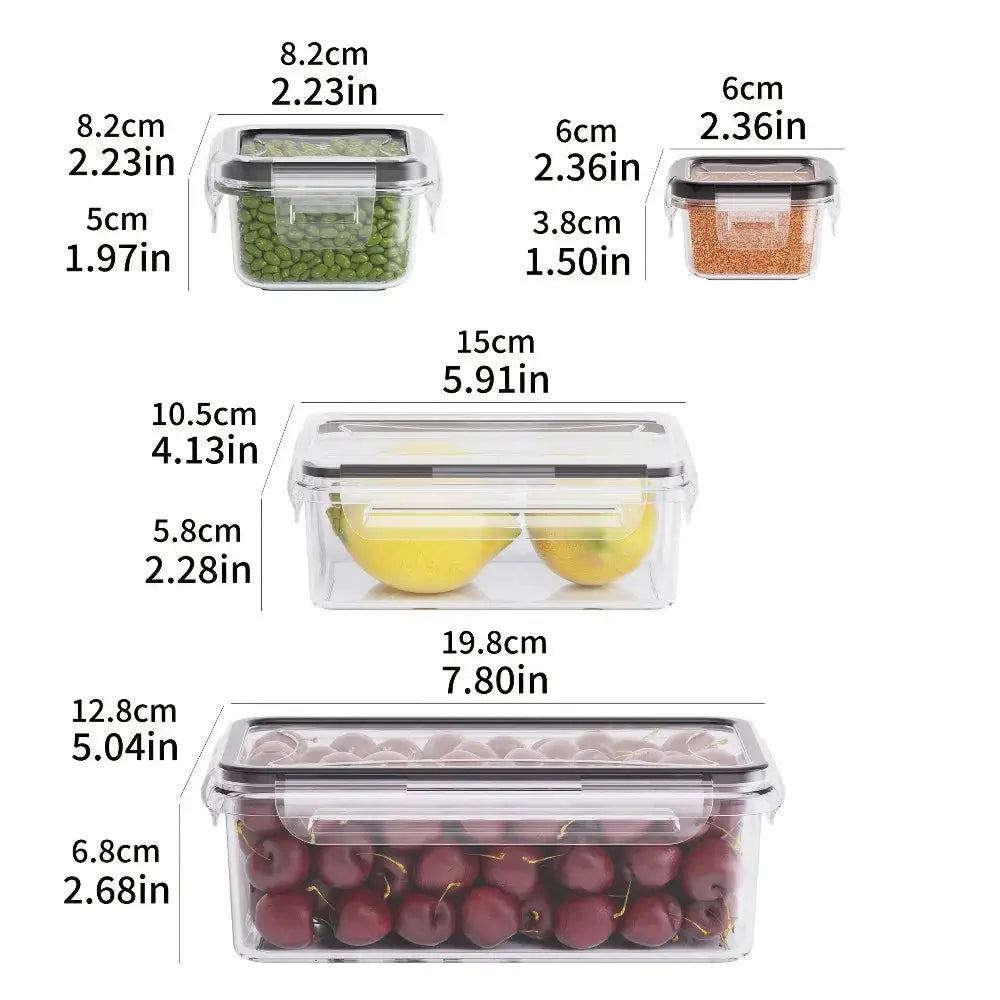 8 Piece BPA Free Airtight Food Container Set With Locking Lids Microwave And Freezer Safe PP Plastic Storage