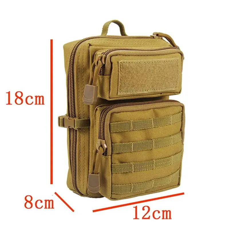 Multifunctional Tactical Pouch MOLLE Hip Waist Bag EDC Wallet Phone Holder Camping Hiking Hunting Fanny Pack