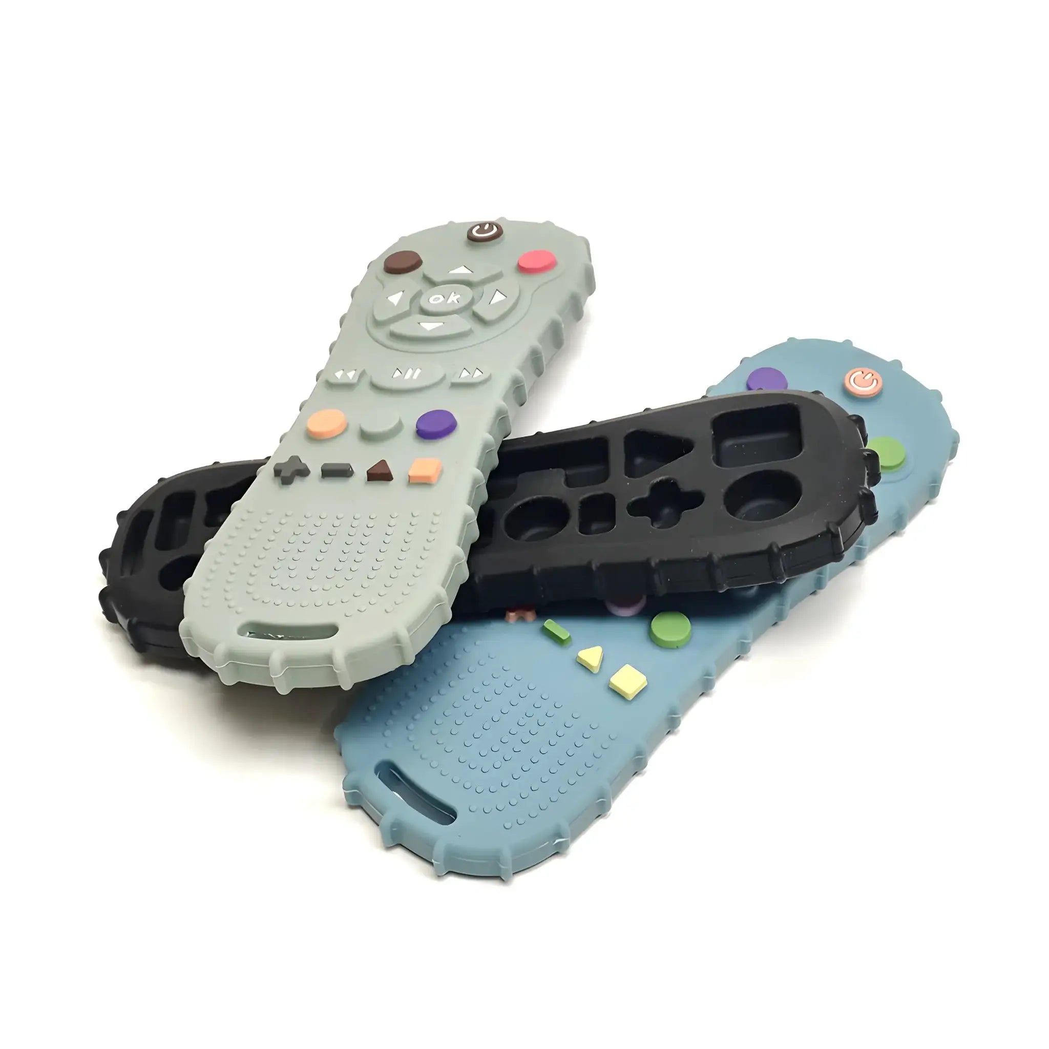 Remote Control Style Baby Teether Silicone Teething Toy Pacifier Bracelet 1 To 3 Pieces