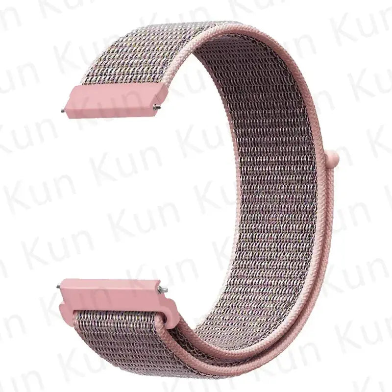 Simples Market pink nylon mesh loop watch strap for Redmi Watch 5 Active/Lite and Xiaomi Watch S4, 20mm–22mm