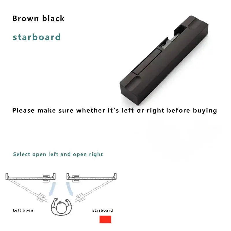 Hydraulic door closer buffer in brown-black for wooden or external doors; Simples Market, silent auto-closing