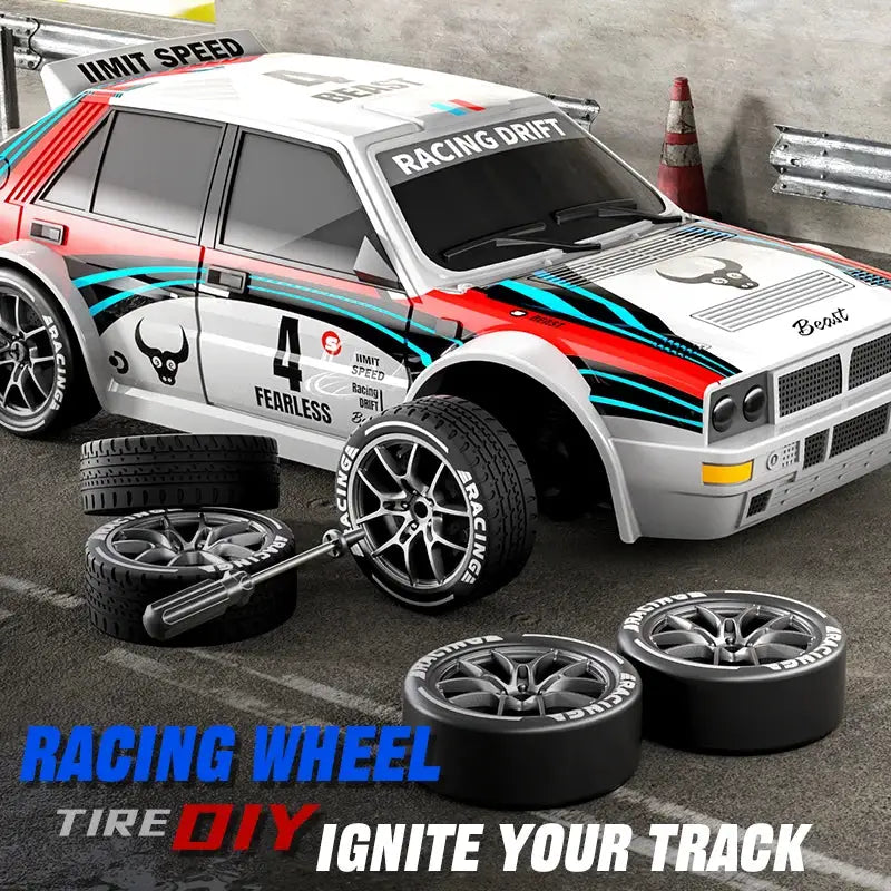 2025 4WD RC Car 1 24 Scale Drift Vehicle With Two Speed Settings LED Lights Rechargeable SG204