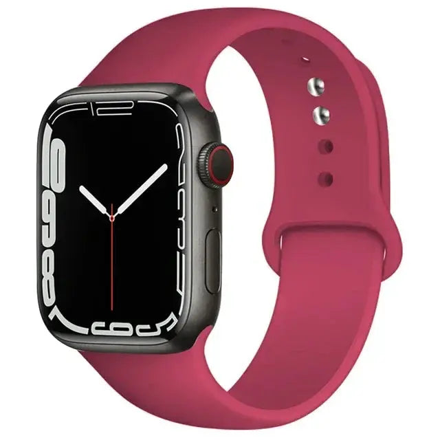 Silicone Band For Apple Watch straps 49mm 40mm 44 mm 45mm 46mm 42mm 41mm 38mm sports bracelet iWatch series 10 9 8 3 SE ultra 2