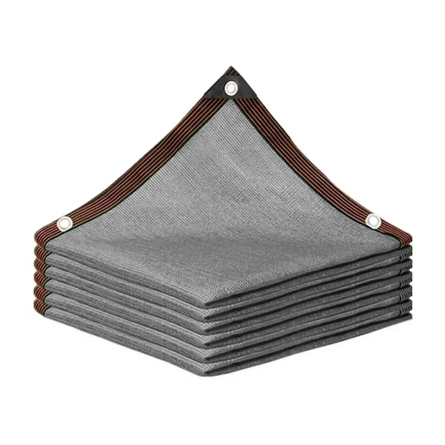 Heavy-duty brown shade cloth with grommets by Simples Market, UV-block sun shade net for patio and garden