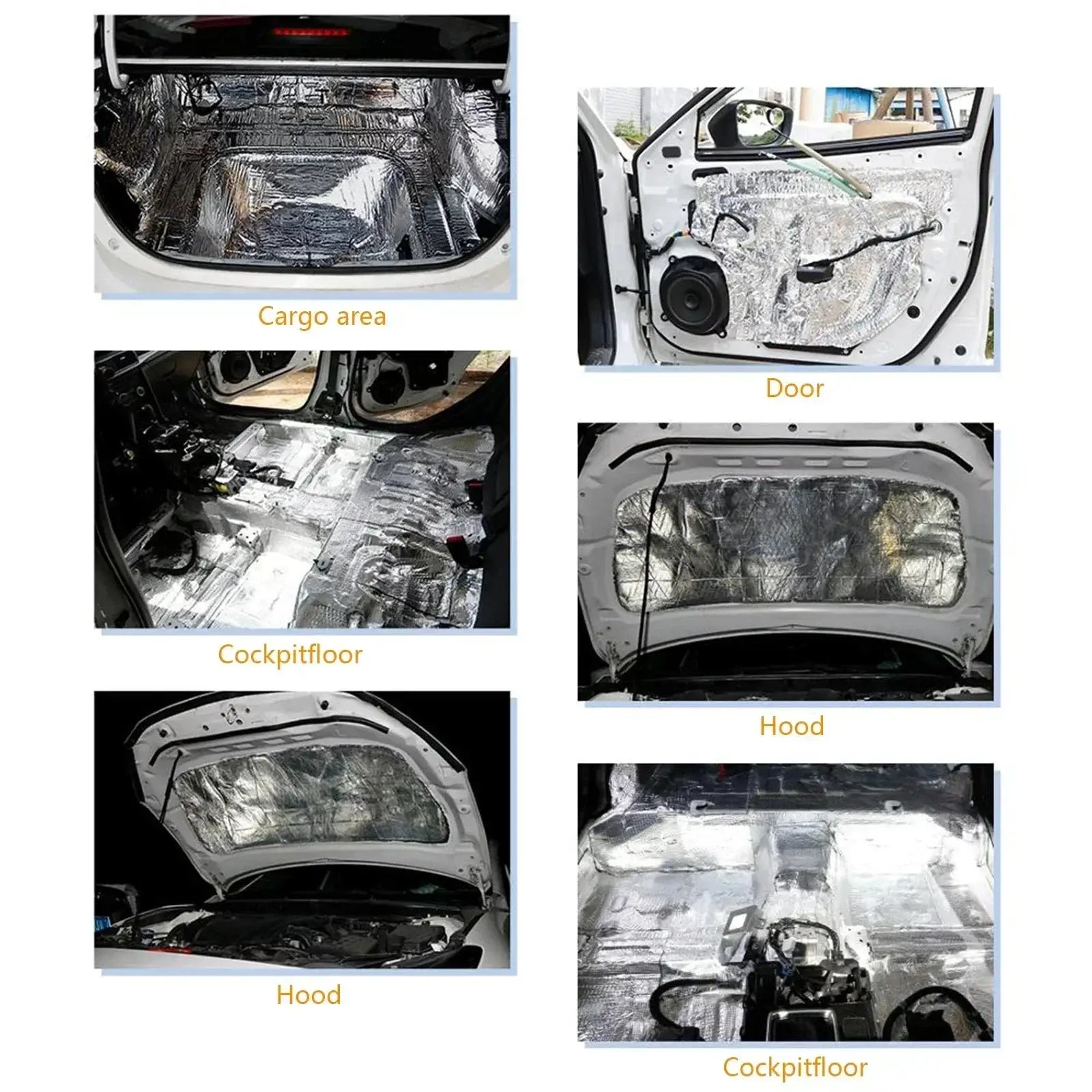 Car Sound Deadening Mat 2000x500mm and 250x400mm Closed Cell Foam Heat and Noise Insulation 5 and 10mm