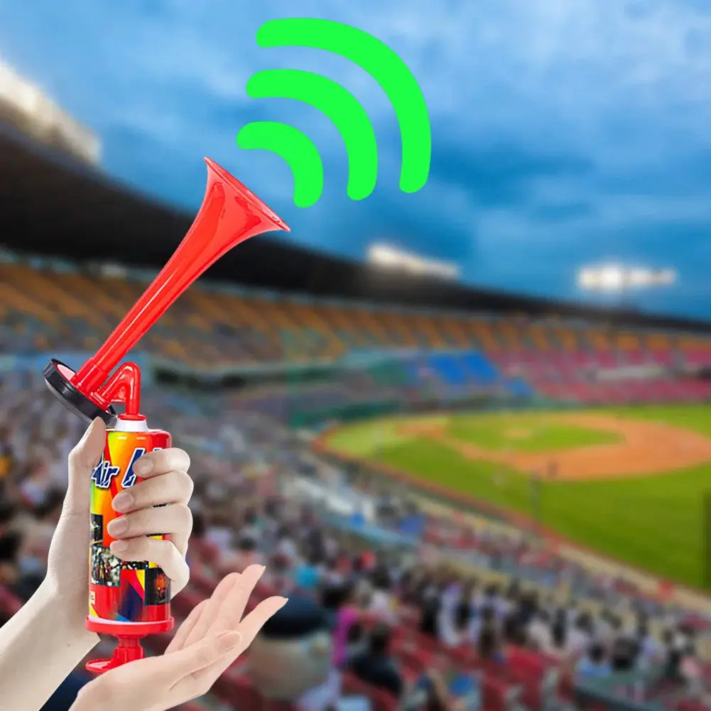Portable Air Horn With Hand Pump Loud Stadium Sound for Soccer Events