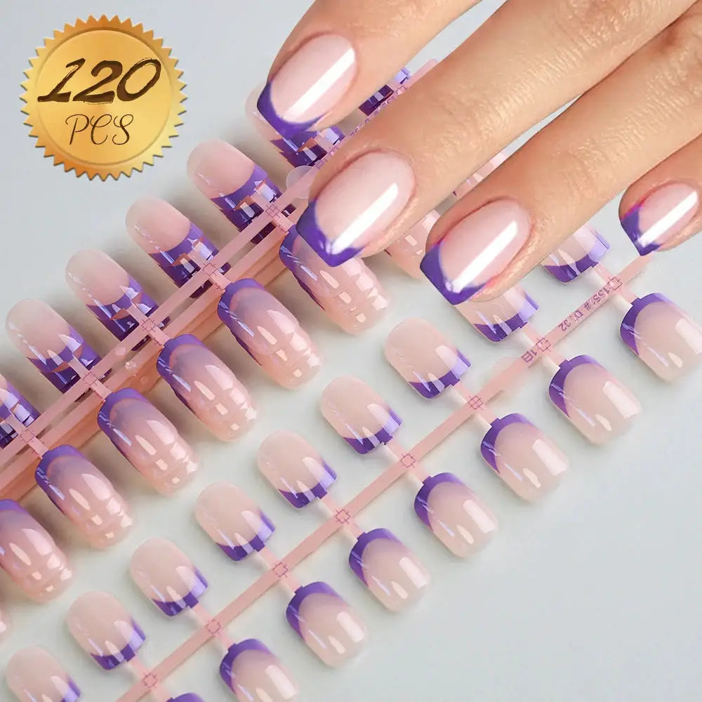 Nailuxe Light Pink Press On Nails Short To Medium Square Full Cover Tips 100 Piece Set For Hands And Feet