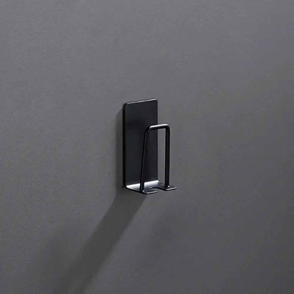 Stainless Steel Wall Mounted Toothbrush And Wash Cup Holder Perforation Free Bathroom Shelf Storage Rack Two In One