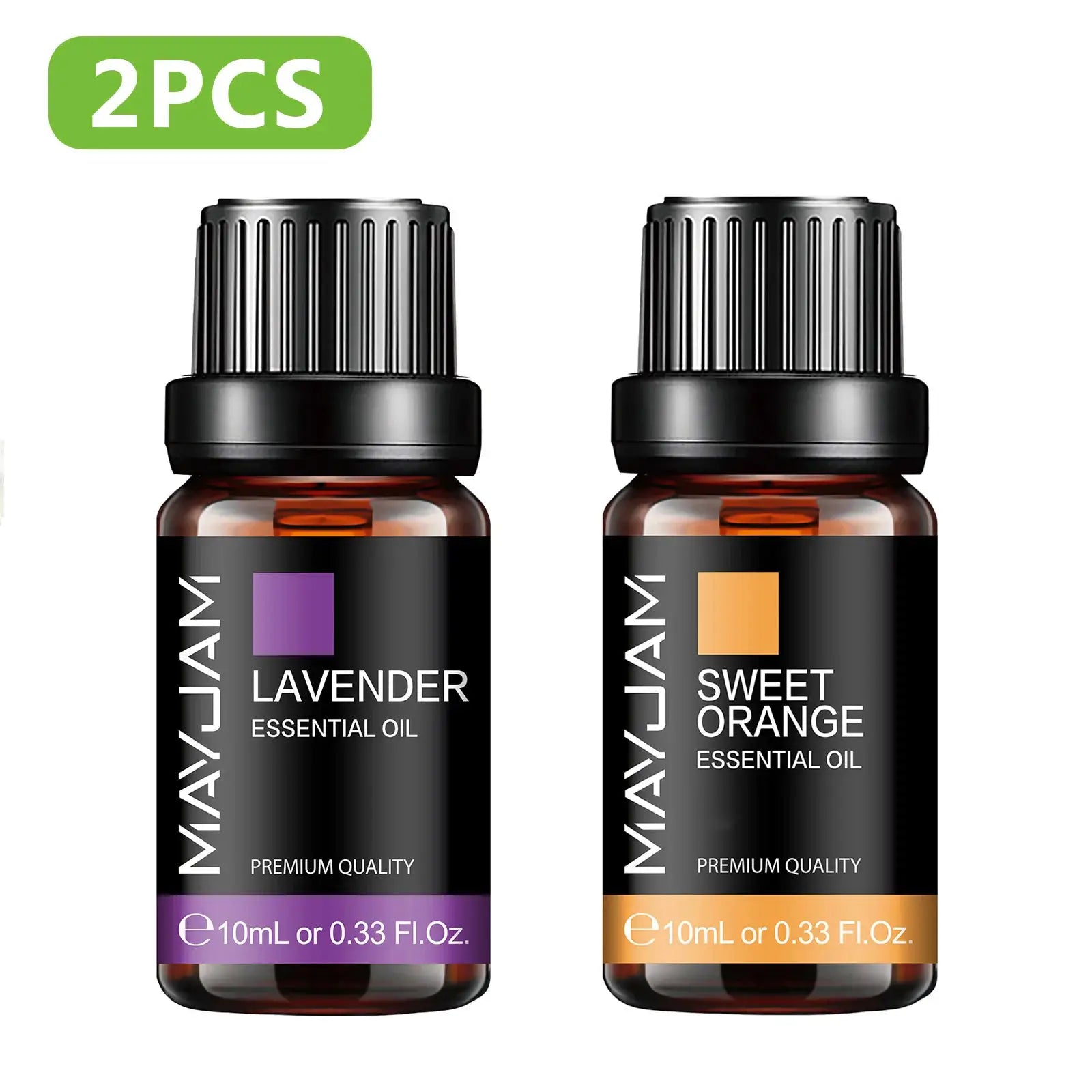 MAYJAM Essential Oil Set With Citronella Jasmine Eucalyptus Orange Lemongrass Black Pepper Cajeput Cypress Ginger