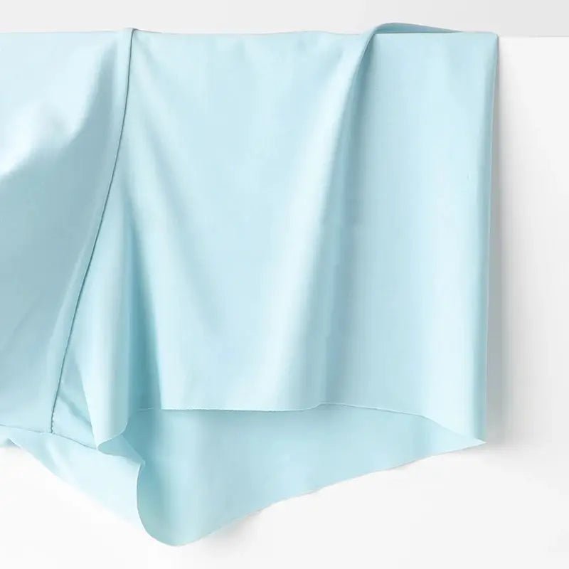 Ice silk men's underwear fabric shown; light blue, seamless hem
