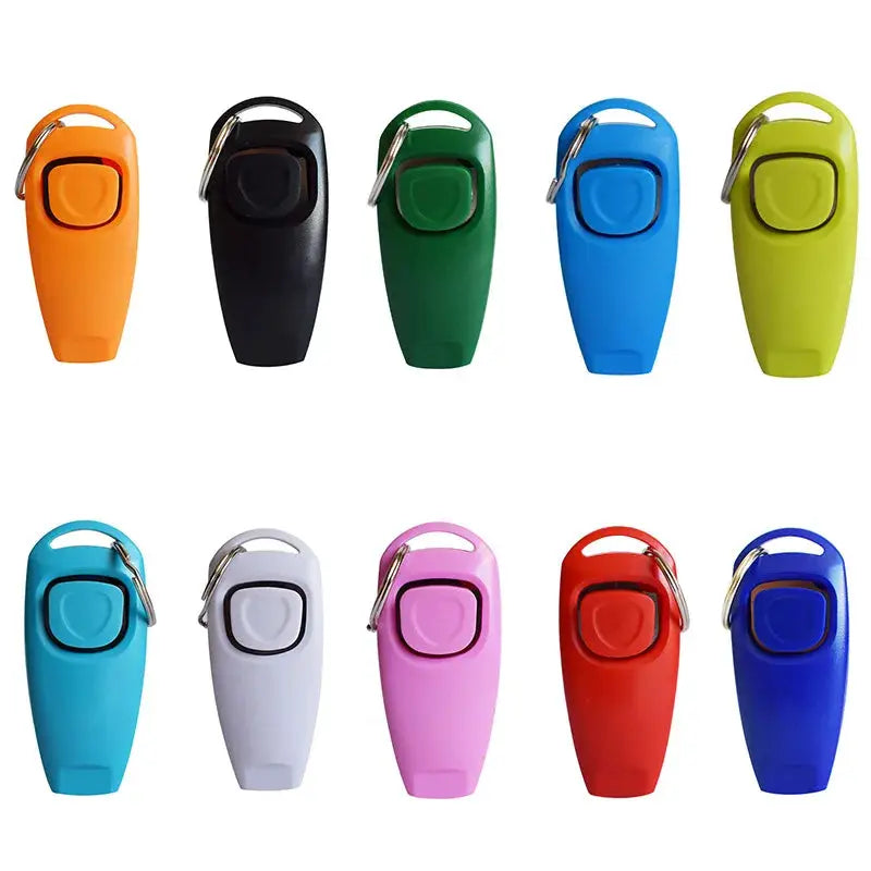 2-In-1 Dog Clicker And Training Whistle With Key Ring For Puppy Training And Barking Control
