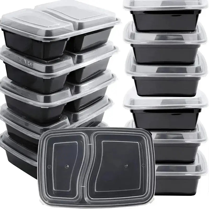 EverFresh Disposable Food Boxes With Lids Microwave Safe Durable Stackable Storage Containers Ten Pack