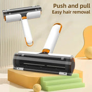 Simples Market portable pet hair remover roller, white and orange handheld washable hair tool for clothes and furniture