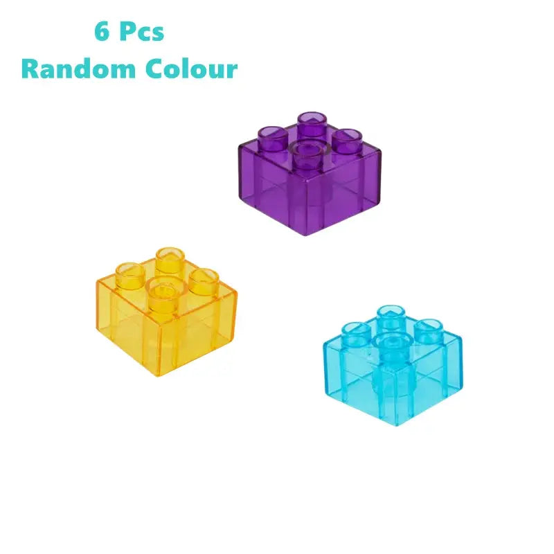 6 Piece Big Building Block Accessories Compatible With Enlighten Large Bricks Foundation Blocks Educational Toy