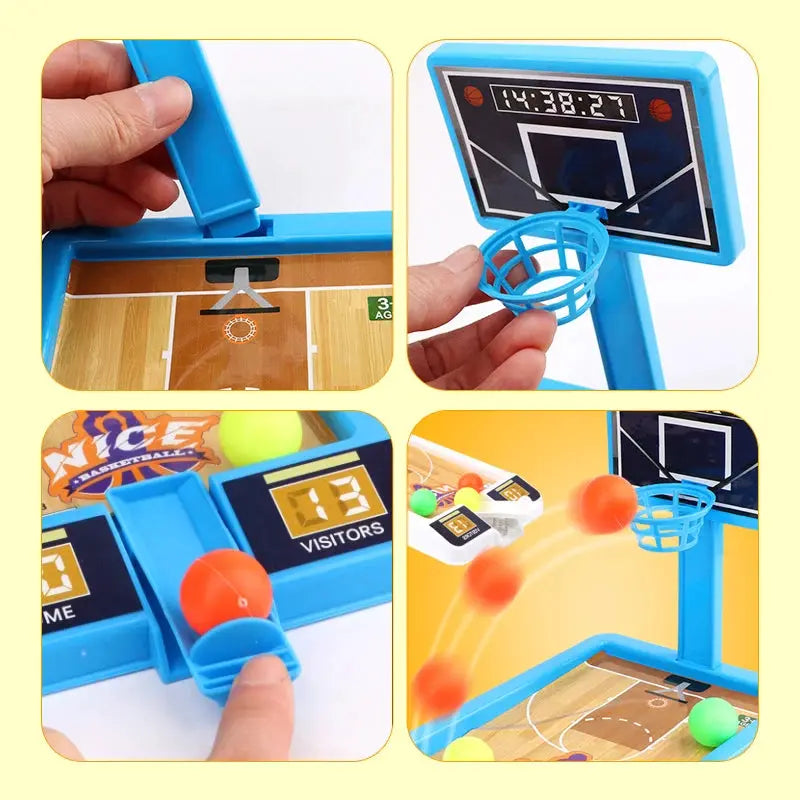 Mini Finger Basketball Shooting Machine Desktop Party Game For Kids And Adults Tabletop Interactive Sports Toy
