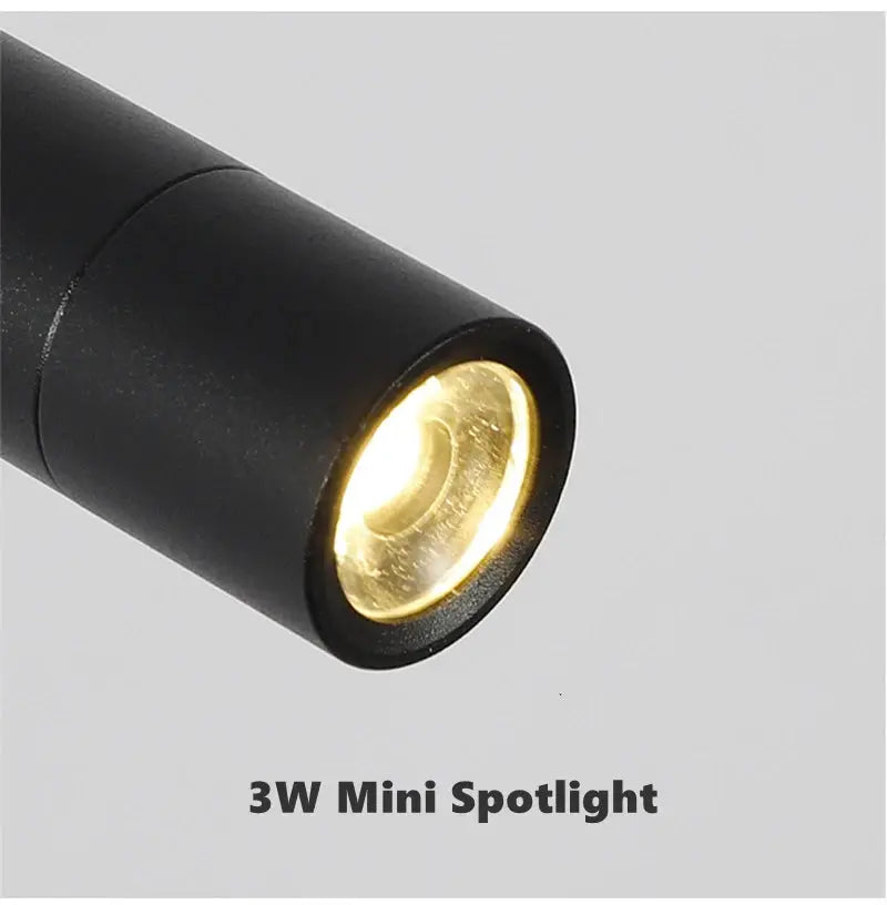 Black LED 3W mini spotlight head by Simples Market