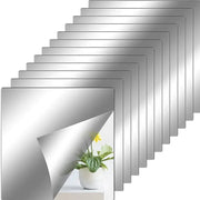 Self-adhesive mirror sheets, 8/12pcs, flexible non-glass mirrors, removable wall stickers for home decor