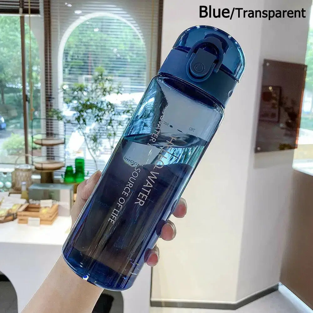 Sports Transparent Water Bottle 780ml Portable Gym Travel Clear Leakproof Drinking Bottle Frosted
