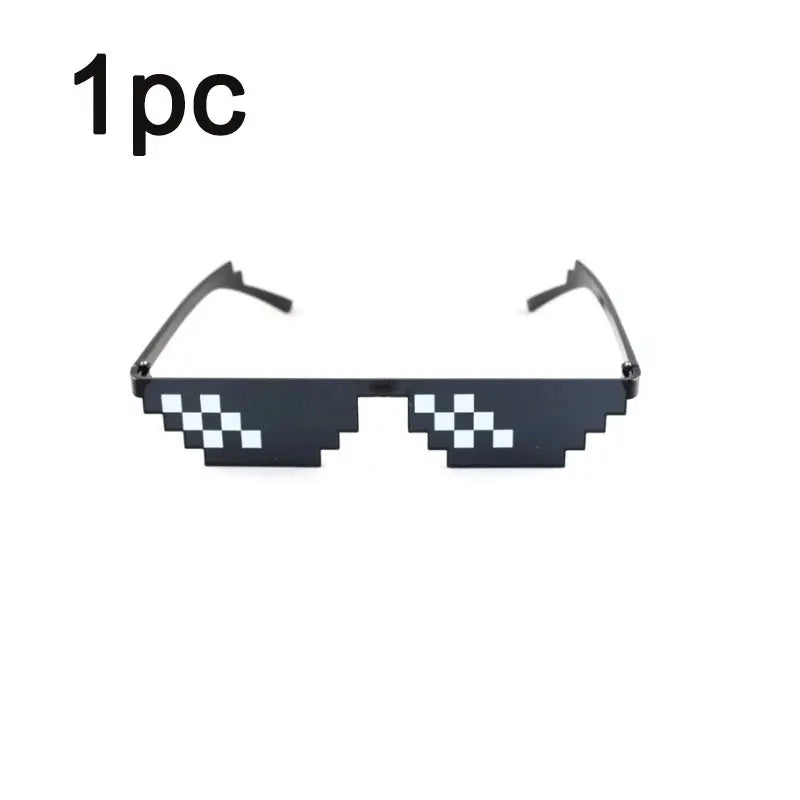 Mosaic Pixelated Sunglasses Unisex Party Vintage Eyewear For Men Women Cool Funny Shades