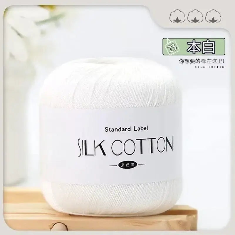 50g Silk Lace Cotton Milk Crochet Yarn For Baby Hand Knitting Warm Soft Thread Cross Stitch Supplies