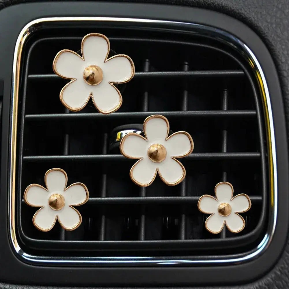 Car Outlet Vent Clip Perfume Diffuser Aromatherapy Freshener With Cute Flower Design