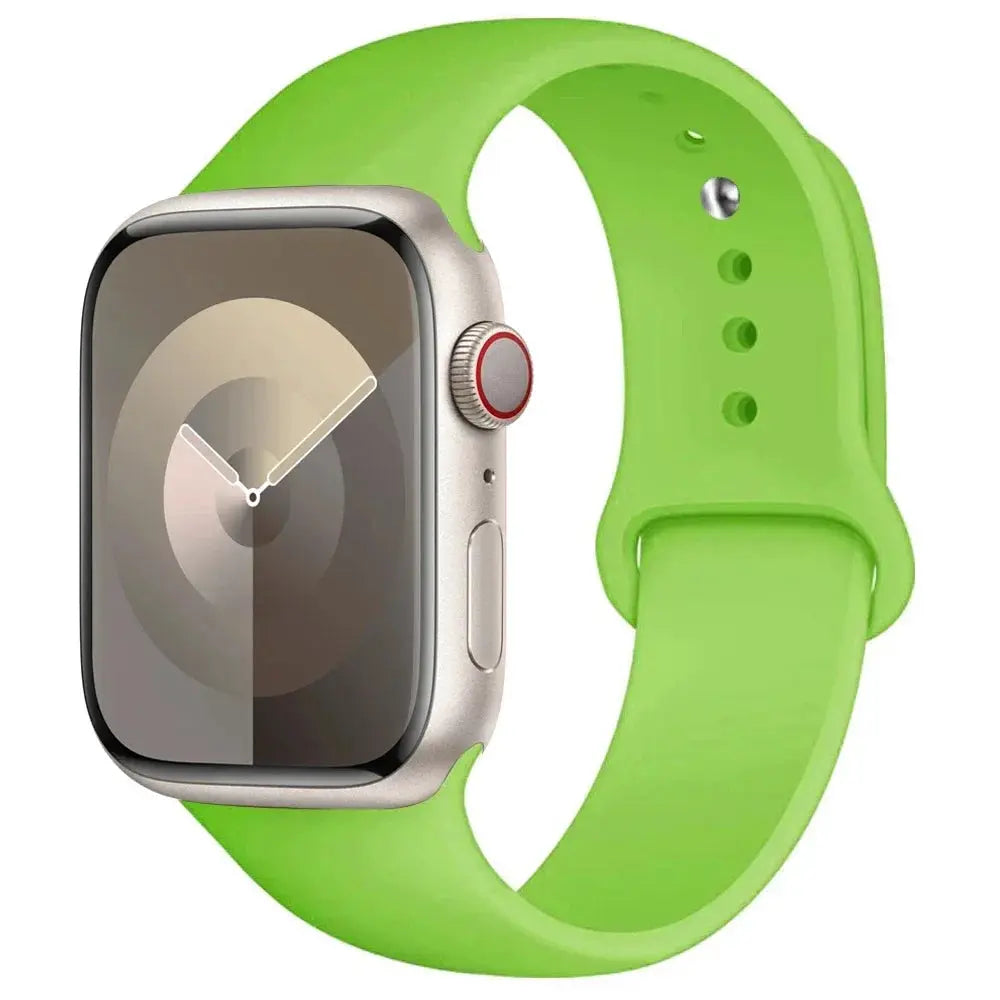 Silicone Apple Watch band lime green for 38–49mm models