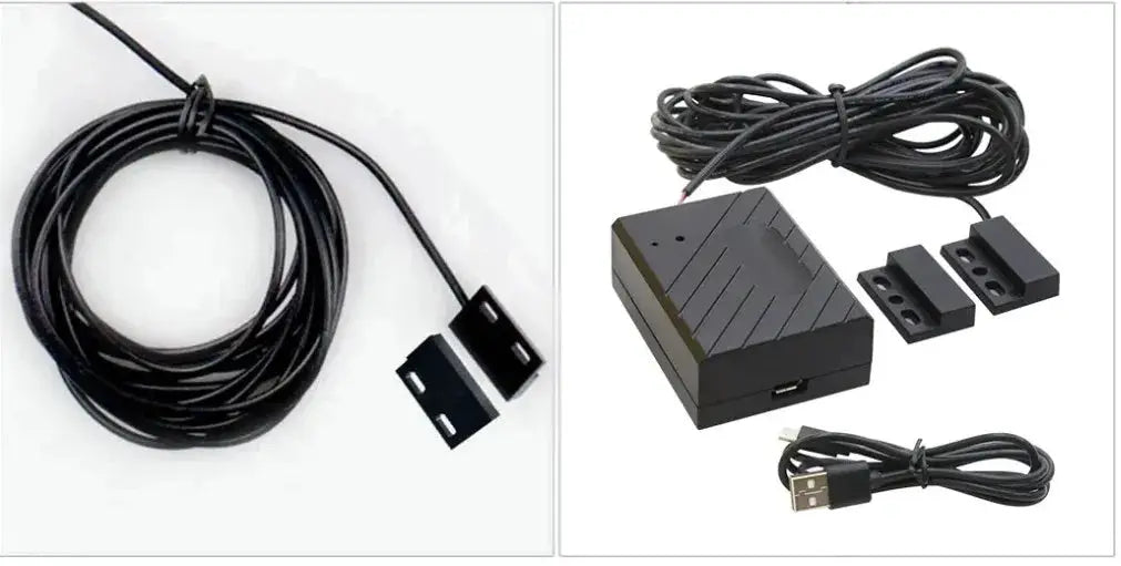 Black Smart garage door opener DC5V by Simples Market with Tuya Smart Life app USB cable included