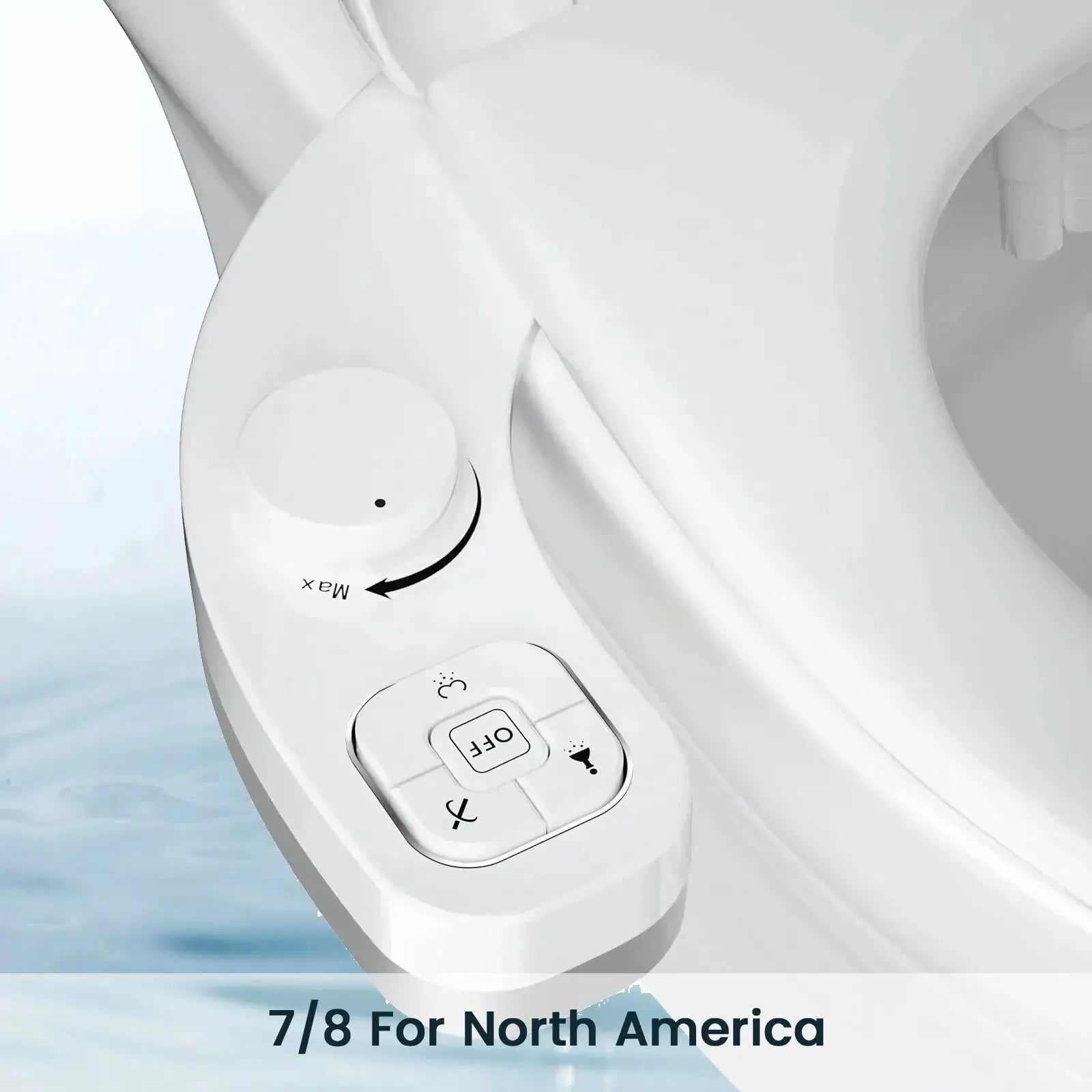 SAMODRA non-electric bidet attachment with dual self-cleaning nozzles for frontal/rear wash, white, Simples Market