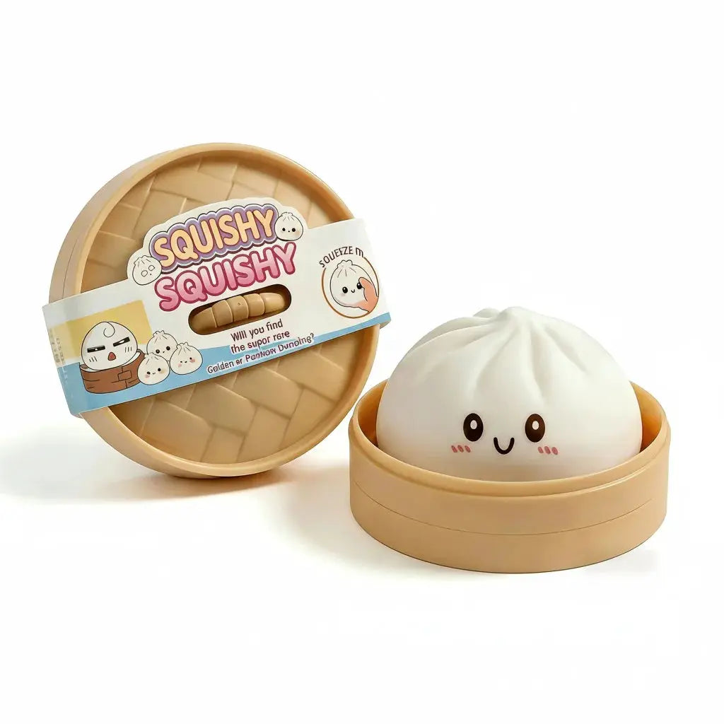 Glitter Dumpling Squishy With Box Sensory Squeeze Toy For Stress Relief Calming Fidget