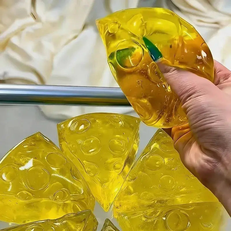 Squishy Honey Cheese Square Mochi Squeeze Toy for Adults Anti Stress Fidget and Sensory Toy with Super Soft Texture