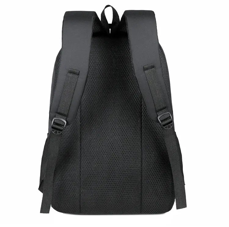 Backpack for men and women, black large-capacity with padded breathable mesh back