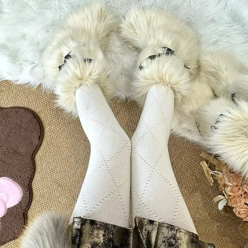 VelvetWeave Knitted Tights For Women Ultra Thin Jacquard Pantyhose For Autumn And Winter Warmth