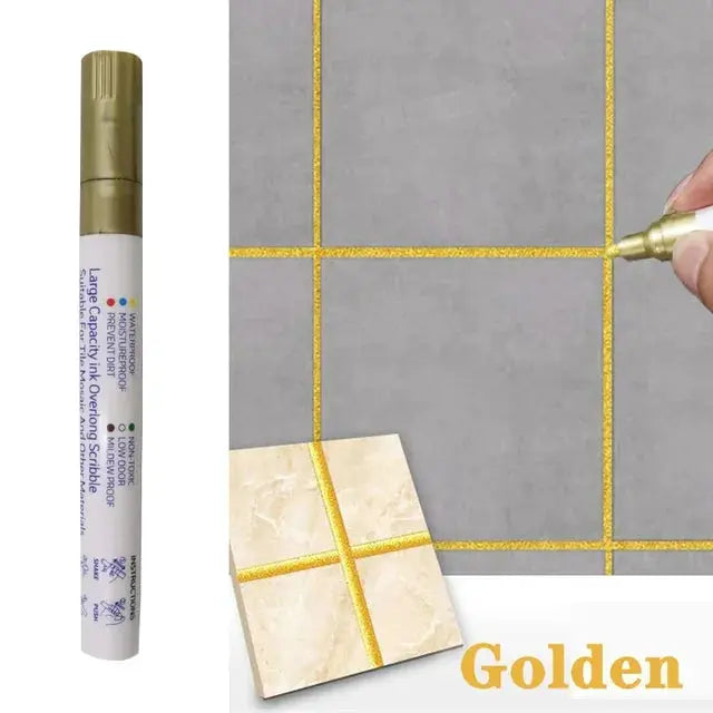 Waterproof Tile Marker Grout Pen For Wall Seams And Floor Repair In Bathrooms Kitchens Toilets Black White Gold Silver