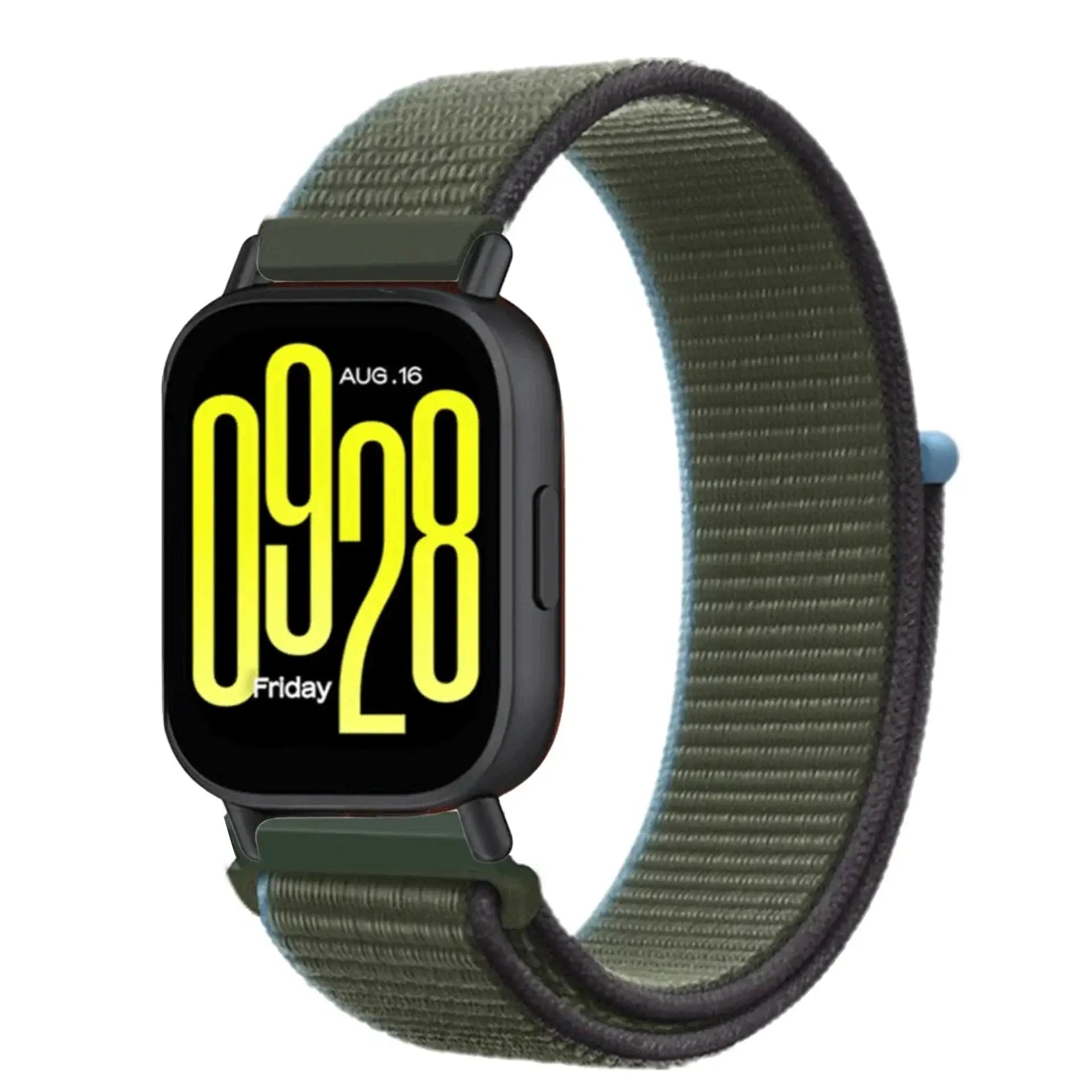 Nylon loop watch strap olive green for Redmi Watch 5 Active/Lite and Xiaomi Watch S4, 20–22mm, Simples Market
