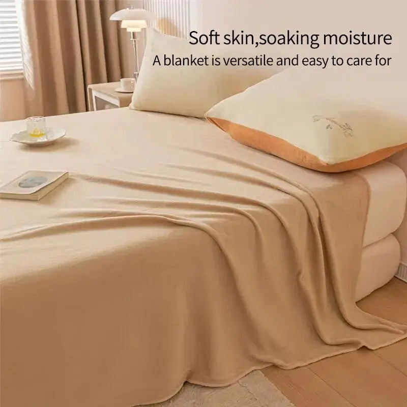 Extra Soft Flannel Blanket Thickened Nap For All Season Comfort 100 Percent Polyester
