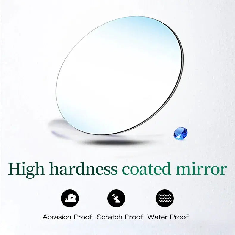 OLEVS 5885 circular watch glass with high-hardness mirror and blue gem; durable and waterproof.