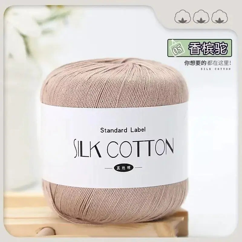 50g Silk Lace Cotton Milk Crochet Yarn For Baby Hand Knitting Warm Soft Thread Cross Stitch Supplies