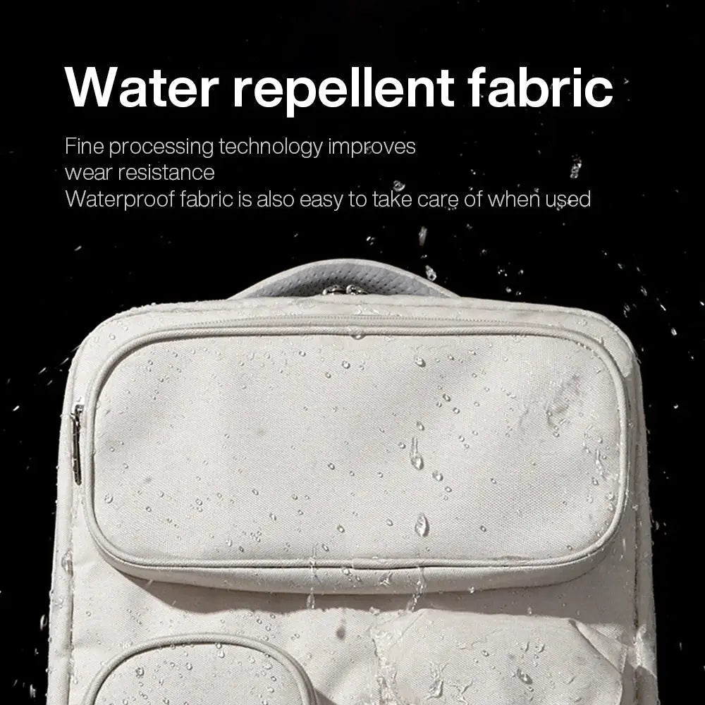 Mixi Outdoor Backpack white 18-inch travel bag with water-repellent fabric