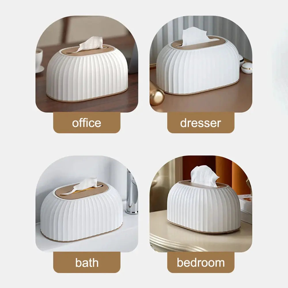 One Piece Tissue Box Holder With Spring For Home Living Room Desktop High End Light Luxury Aesthetic