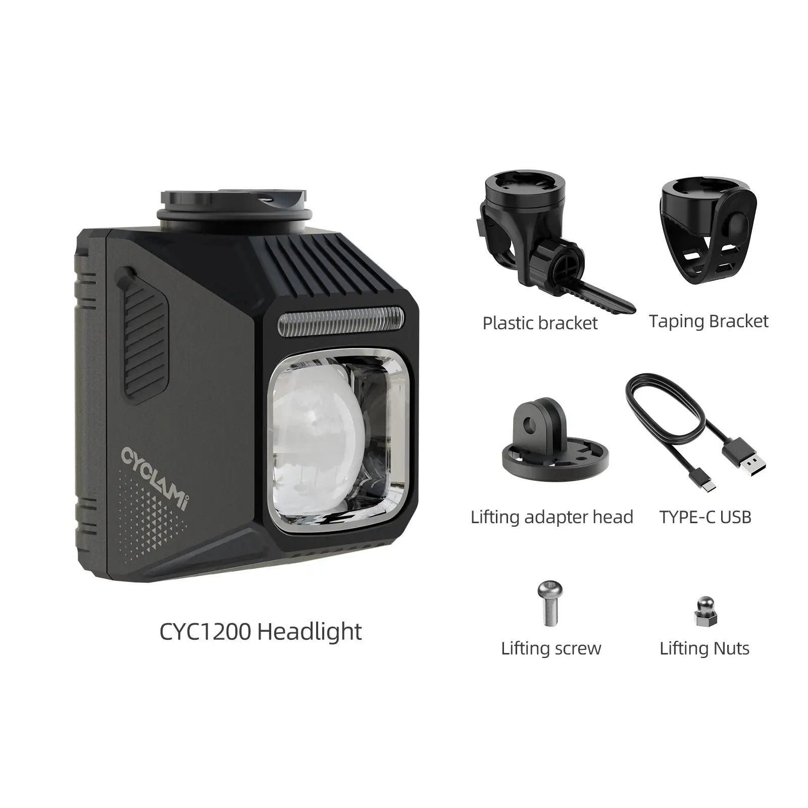 Cyclami Bike Headlight Front Hanging Light for MTB and Road Cycling Cutoff Beam Aluminum Alloy