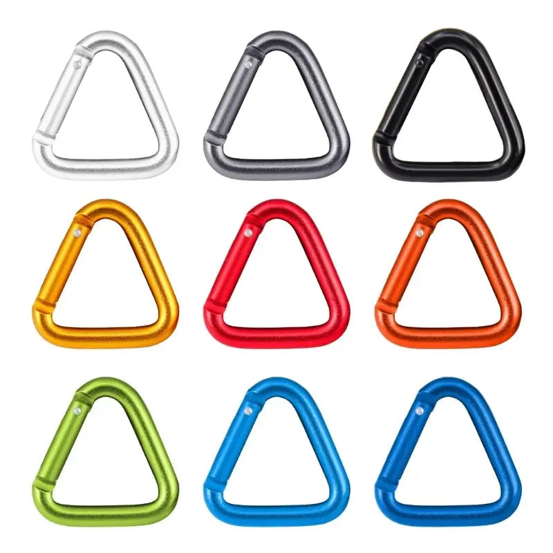 Simples Market aluminum star-shaped spring-locking carabiner keychains, 9-piece color assortment