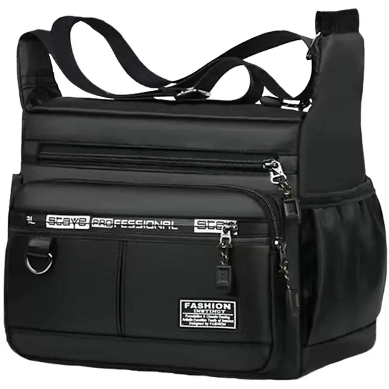 UrbanPulse Mens Crossbody Bag Ultra Lightweight Nylon With Multi Layered Pockets And Adjustable Strap