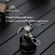 MK-3000W mini portable camping gas burner; compact folding pocket stove for outdoor hiking