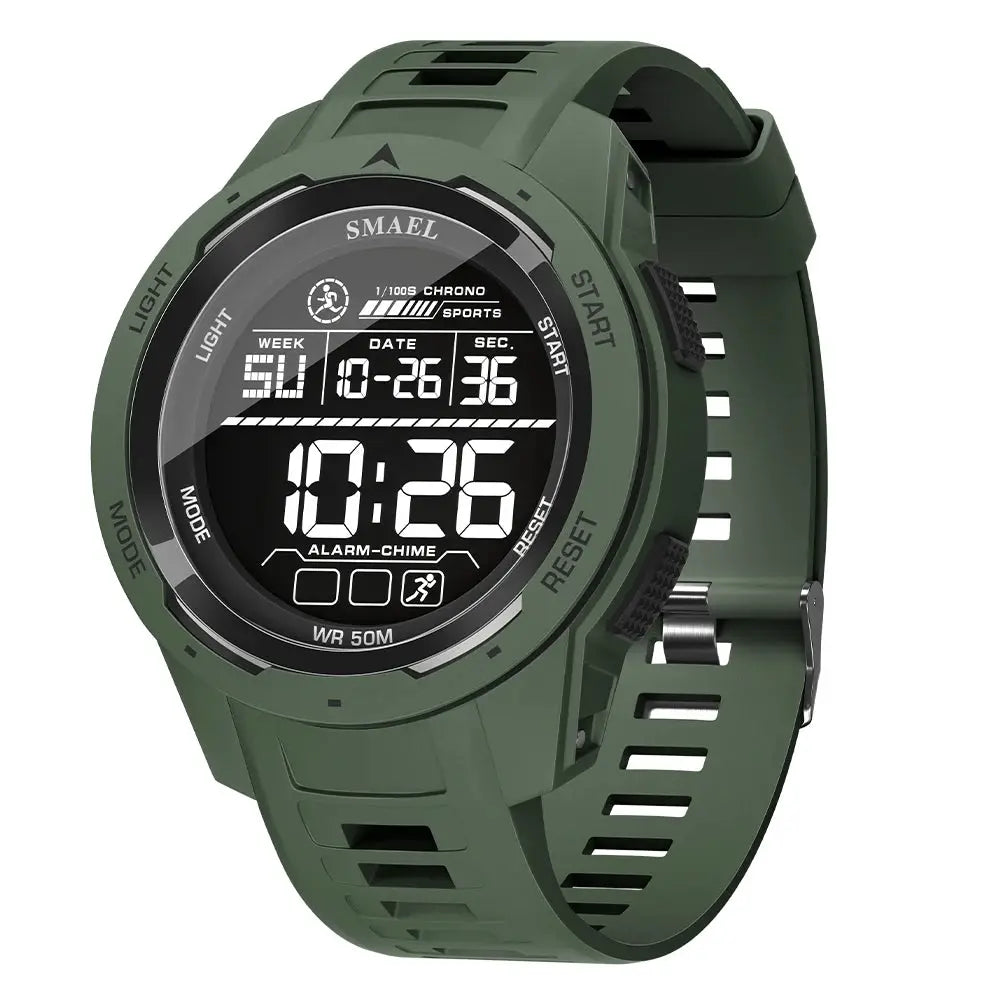SMAEL 8105 Digital Watch For Men 50 Meter Waterproof Sports LED Backlight Stopwatch