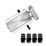 Simples Market TTLock smart door lock with Tuya wifi remote, silver metal finish, and four key fobs