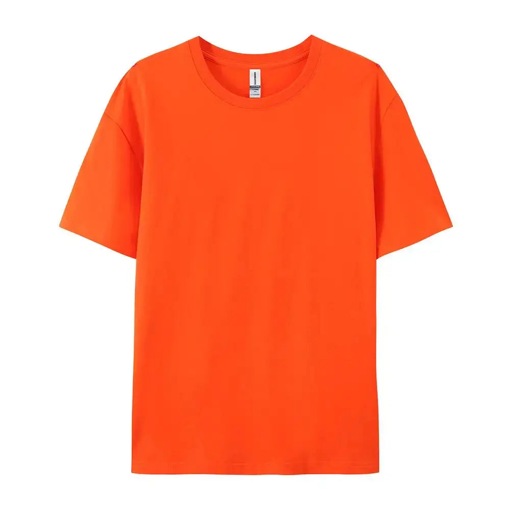 One Hundred Percent Cotton Solid T Shirts For Men And Women Short Sleeve Casual Wear Soft Tees