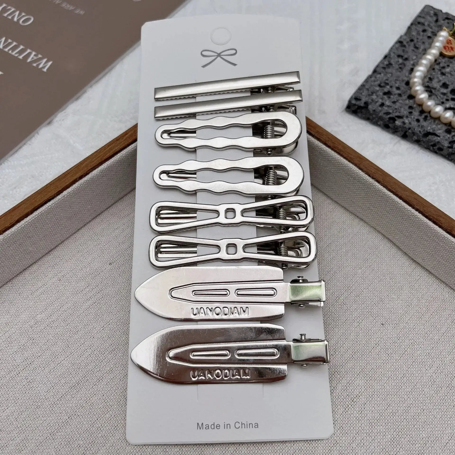 SilverLine Metal Hair Clips Y2K Duckbill Hairpins for Bangs and Side Hairstyles Durable
