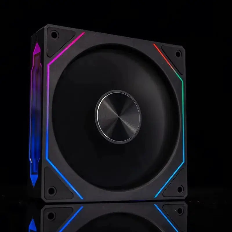 LDPCSJ Prism 4RS 120mm ARGB PC fan with infinity mirror, motherboard sync 4-pin PWM, black frame